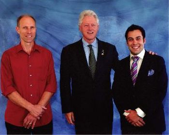 Alex and producer Jared Van Doorn with President Clinton At the Columbine Memorial Groundbreaking Ceremony.
