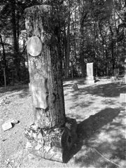 One of the old monuments for members of 'The Woodsmen of the World.'
