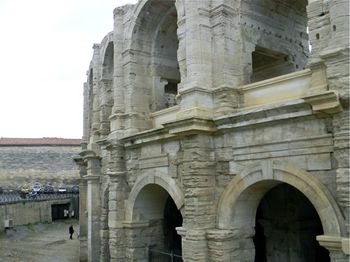 The Roman Coliseum at Arles.  It is still used for bull fighting.
