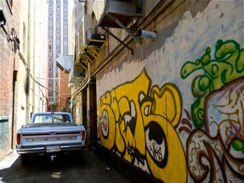 This is an alley behind Market Square in downtown Knoxville, Tennessee.
