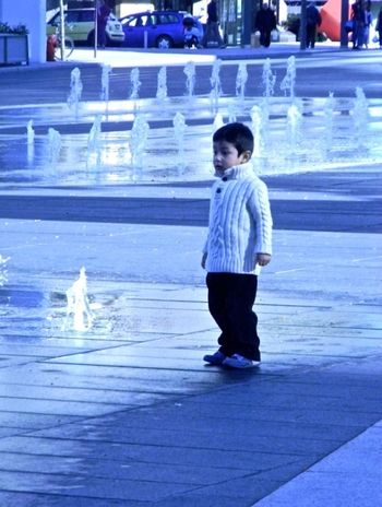 Watching the fountain
