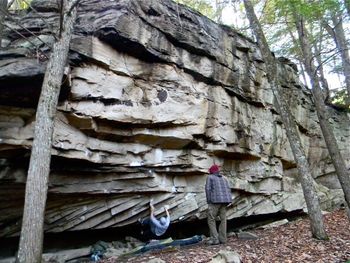 Dec. 29th, there were some young men climbing at the Boulder Field above Clear Creek.
