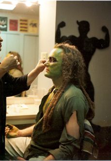 Jerry as the Wurm – makeup time
