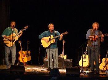 March 14, 2008: We were one of three bands performing an Acoustic Concert at the Paramount Theater in Burlington. We wish all those instruments were ours, but they're not.
