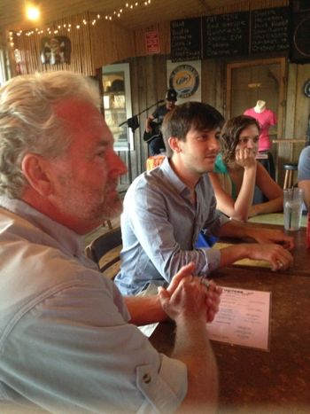 We had a great time doing an afternoon workshop with Chapel HILL'S MIPSO. Then we ran into them at dinner. That's John with  Jacob and Libby (and Wood's shoulder)
