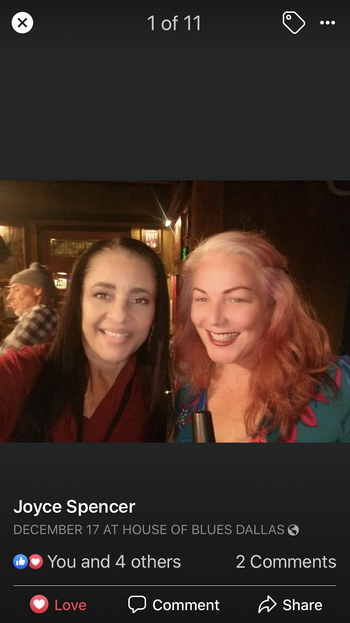 w multi-horn player, Joyce Spencer
