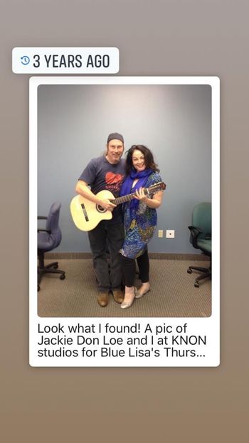 at KNON studios with Jackie Don Loe
