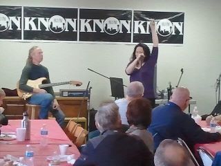 Dave Burris and me at KNON annual T-Day party!
