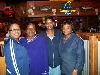 Pat and some of the Heavenly voices at restaurant in Racine, WI
