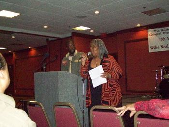 Mama Curtis (Radio Promotions) & Mr. Marvin D. Houston of RP2 (Royal Priesthood Promotions) doing a workshop at NAGPM in Atlanta 4/25/08
