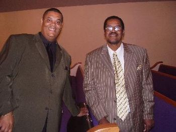 Darryl Artison of Spiritual Excitement & Willie Artison, CEO of Sacred Love Records at the Bell Singers Anniversary

