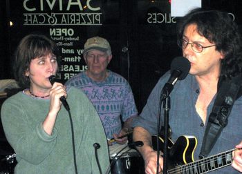 Danielle, John & Doug at Sam's Cafe 2/20/10. photo by Megan Rollins.
