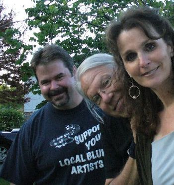 Emily with drummer Bobby Lloyd Hicks and bassist Dean Dazey
