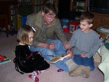 Poul with the grandkids
