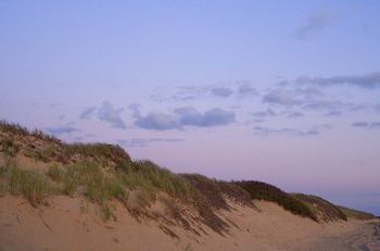 The Provincetown dunes at sunset
