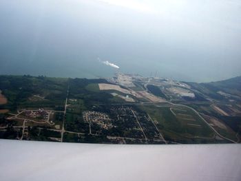 Lake Michigan, from the plane, just after takeoff from Milwaukee
