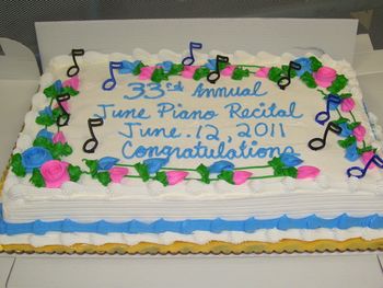 33rd Annual June Piano - that scrumptious cake!
