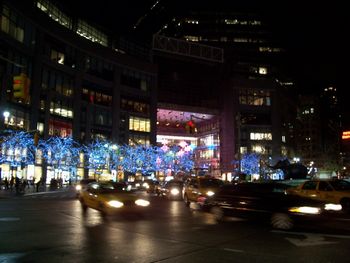 Columbus Circle at night
