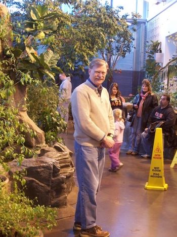 Poul surrounded by butterflies
