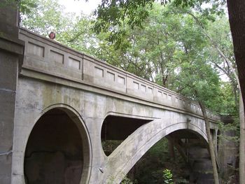 Linda looking our over this impressive old bridge
