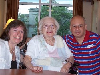 Linda, Mom and Jordan at the nursing home 2009
