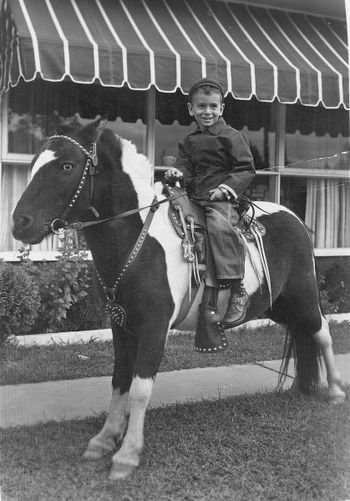 Jordan on pony in Parkersburg, W.Va., at 5
