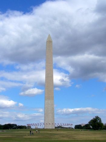 Washington Monument against a monumental sky
