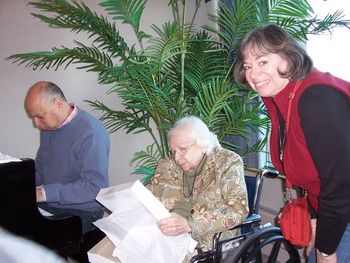 Linda gives Mom her Chanukah present
