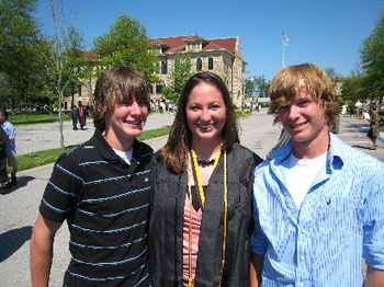 My kids, Cord, Tara, Chad.  Big day at Ottawa U....
