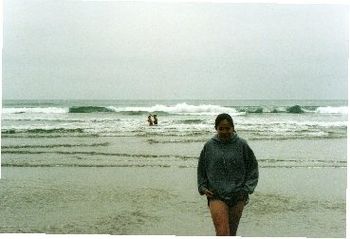 We made it to the Pacific Ocean, Cold but fun! Tara and the boys.
