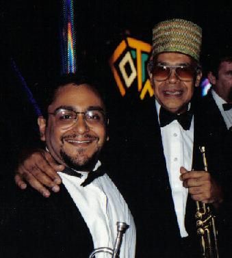 Ray with El Maestro, Victor Paz. 1992 Pori Jazz Festival (Finland)
