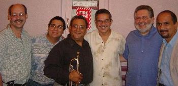 Get together in Puerto Rico. Luis Bermudez , Andrew Lazaro, RV, Luis "Perico" Ortiz , Roberto Ramirez and Marco Pignataro. Ray Vega trumpet master class at El Conservatorio de Musica de Puerto Rico/Au
