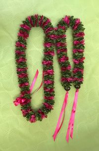 DIY Na Lei Elua Bougainvillea (both Lei) 