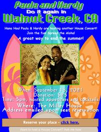 9/18/2021 House Concert in Walnut Creek