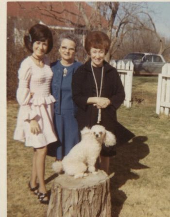 LaJuana, Bill's mom Mabel, Ila -- and Monet, early 1970's
