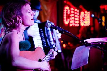 Singing in French at The Can Can, Seattle
