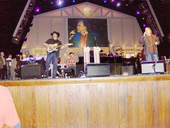 Steve with Gene Watson, on the Opry
