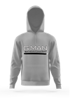 G-Man Entertainment - Gray Hoodie White/Black Outline Combination  