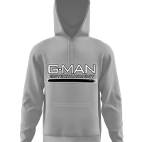 G-Man Entertainment - Gray Hoodie White/Black Outline Combination  
