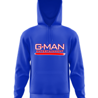 G-Man Entertainment - Royal Blue Hoodie Red/White Outline Combination 