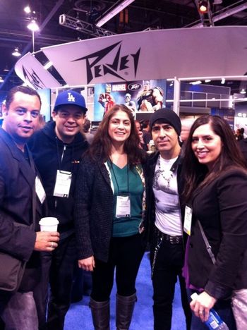 Namm 2013 me, dex, adri, Alex of MANA, and melissa
