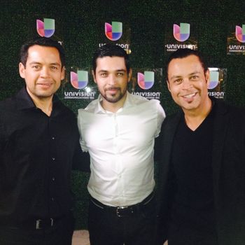 Univision event with Dexter Espinoza, Wilmer Valderrama, and Me
