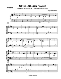 "The Hills of Cannon Township" Piano Sheet Music - Instant Download