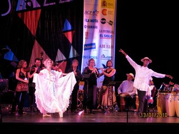 Playing at the opening concert at the Panama Jazz Festival, 2010
