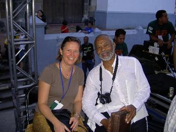 Hanging backstage with Hubert Laws at the Panama Jazz Festival
