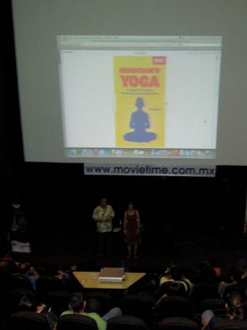 Musician's Yoga book presentation at the Jazz Festival in Puebla, Mexico May 2010
