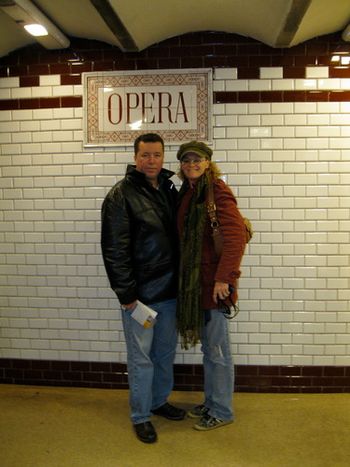 Opera subway stop (obviously) in Budapest
