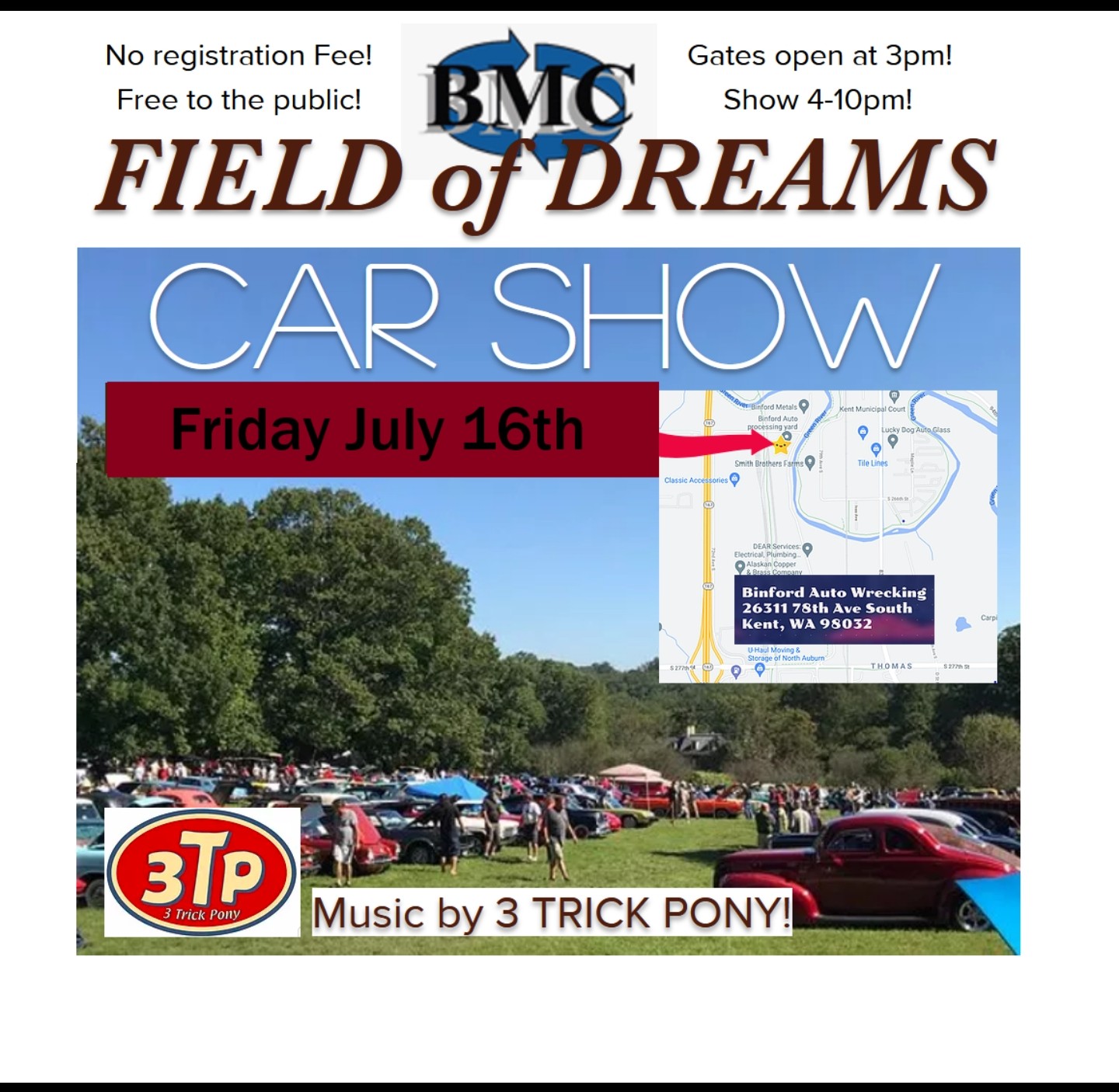 BINFORD CAR SHOW FIELD OF DREAMS BINFORD CAR SHOW Near Binford