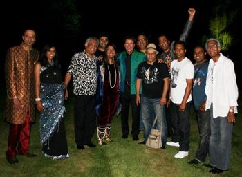 Bollywood Pandits with Sir Cliff Richard after performance

