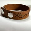 WhiskeyBelles Leather Embossed Cuff Bracelet  - .75" width